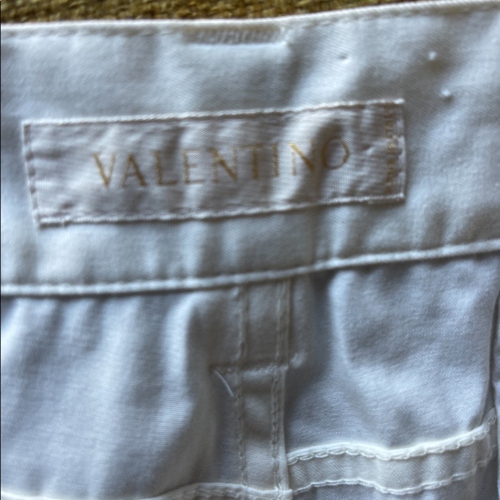 Valentino Cream cotton trousers